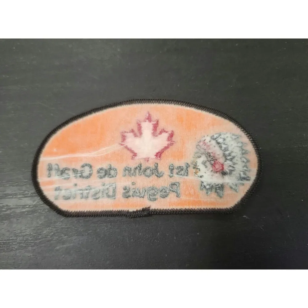 1st John de Gaff Peguis District Scouts Canada Patch - Vintage Maple Leaf Emblem